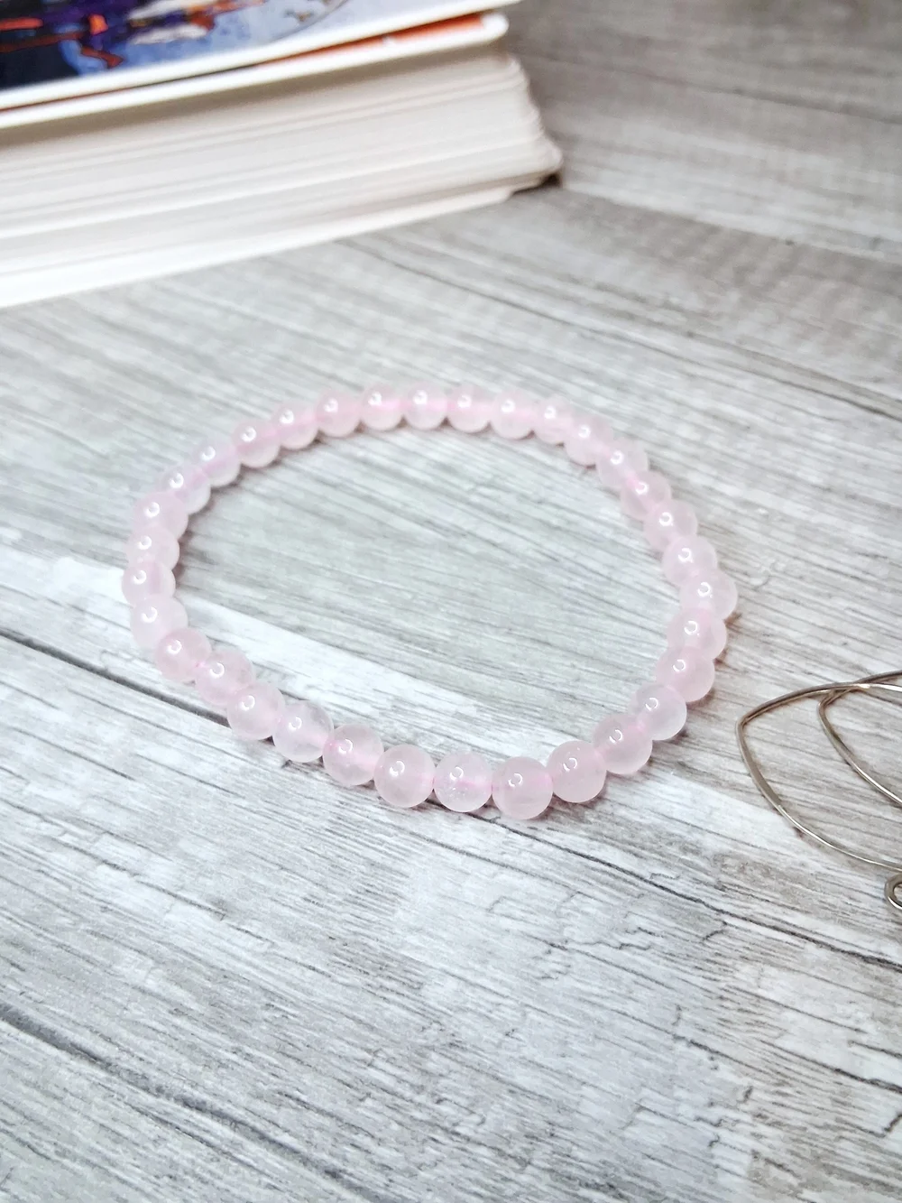 Rose Quartz Tower Bracelet & Drop Earrings Gift Set, 3 Piece Crystal Bundle